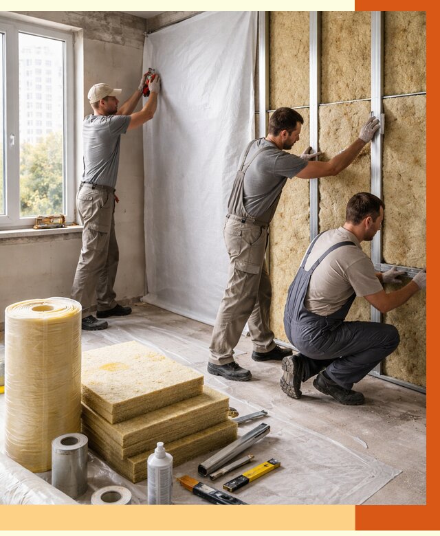 Утепление квартиры в Мысках от 4564 руб/м2 — утеплить квартиру изнутри и снаружи | ТепломастерМси