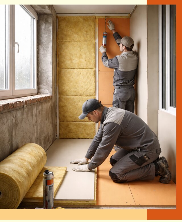 Утепление лоджии под ключ в Мысках от 6593 руб/м2 — комплексное решение | ТепломастерМси